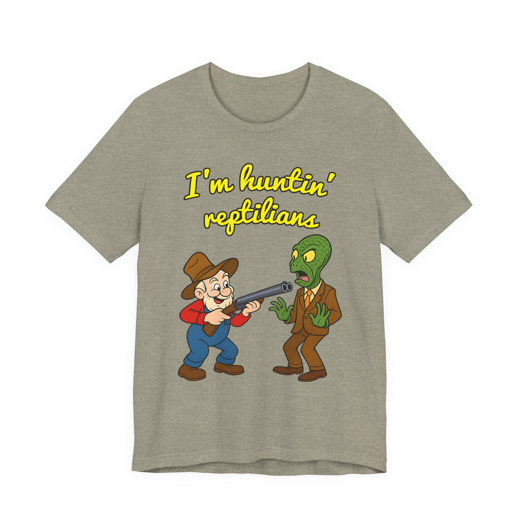 Wolfgang Roseworth "I'm Huntin' Reptilians" Unisex Jersey Short Sleeve Tee - Image 17