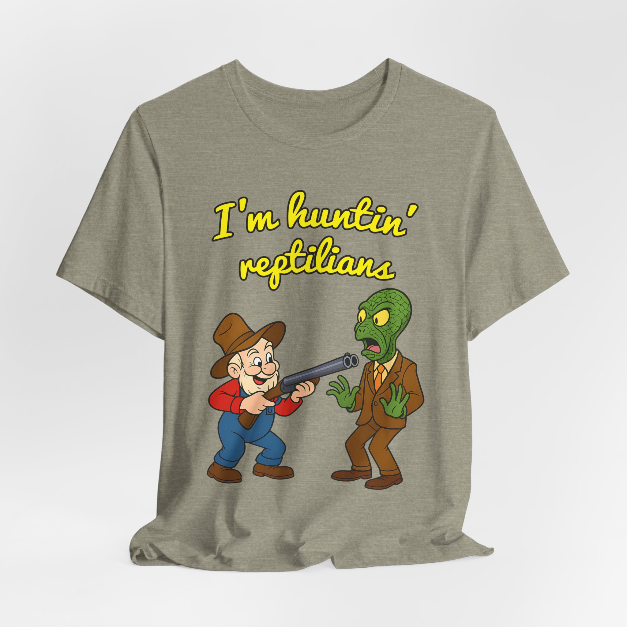 Wolfgang Roseworth "I'm Huntin' Reptilians" Unisex Jersey Short Sleeve Tee - Image 20