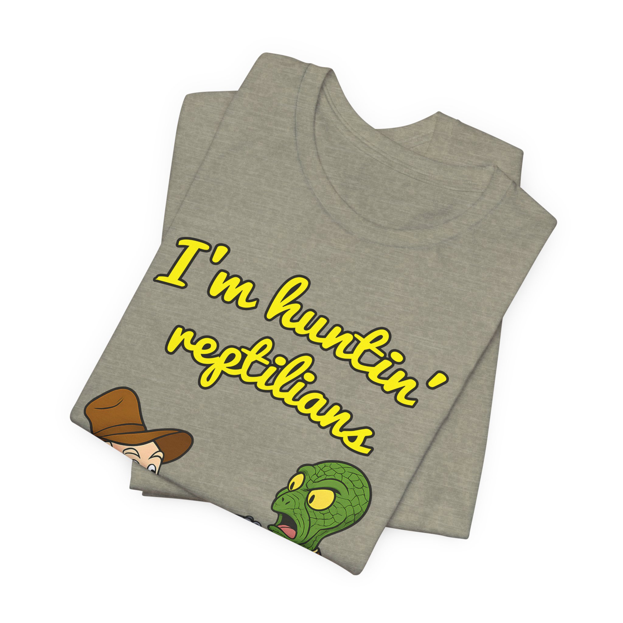 Wolfgang Roseworth "I'm Huntin' Reptilians" Unisex Jersey Short Sleeve Tee - Image 19