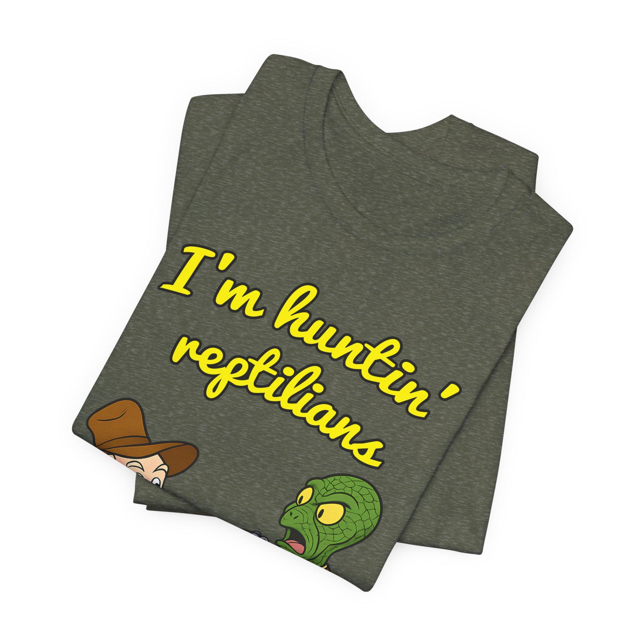 Wolfgang Roseworth "I'm Huntin' Reptilians" Unisex Jersey Short Sleeve Tee - Image 31