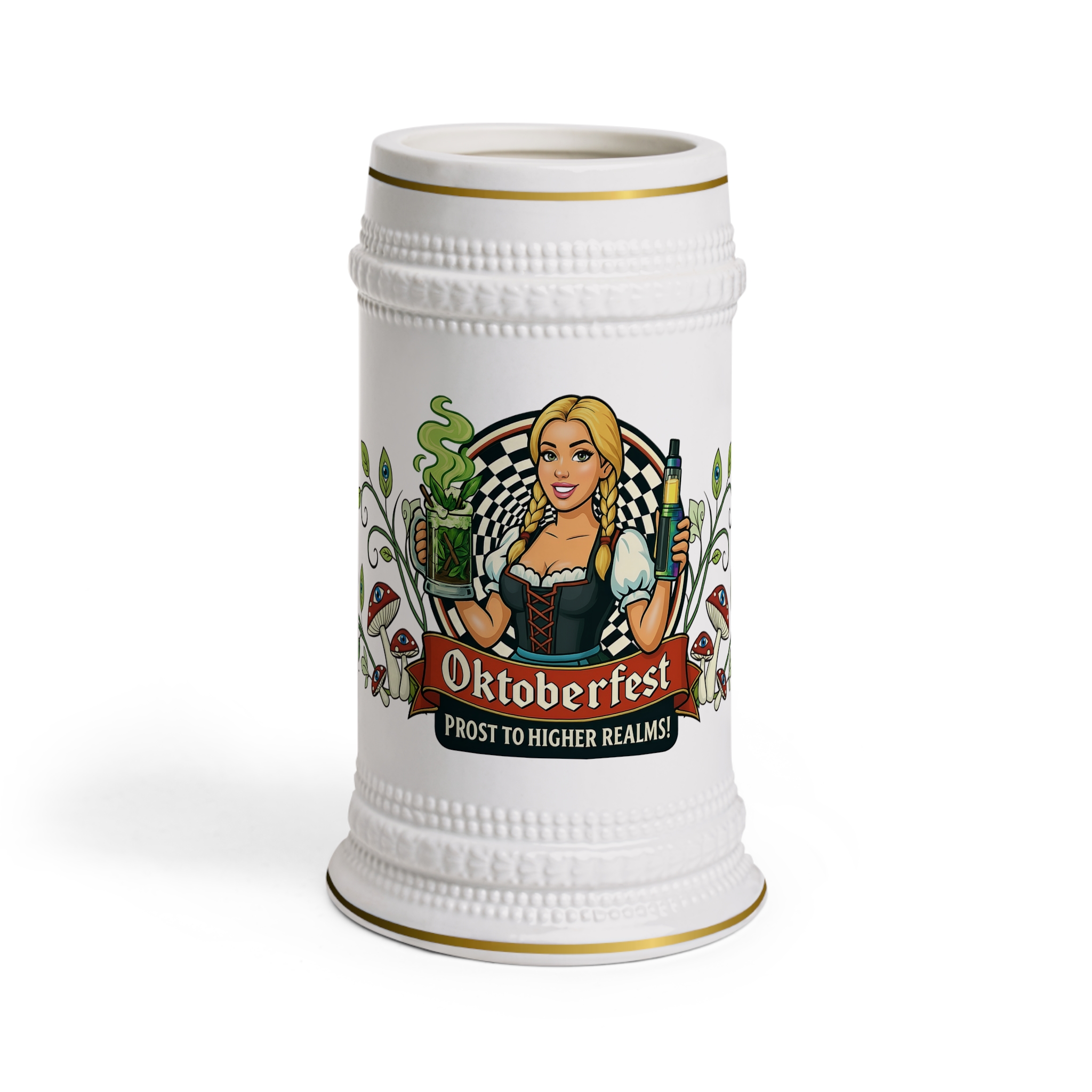 Wolfgang Roseworth Oktoberfest Maiden Stein Mug
