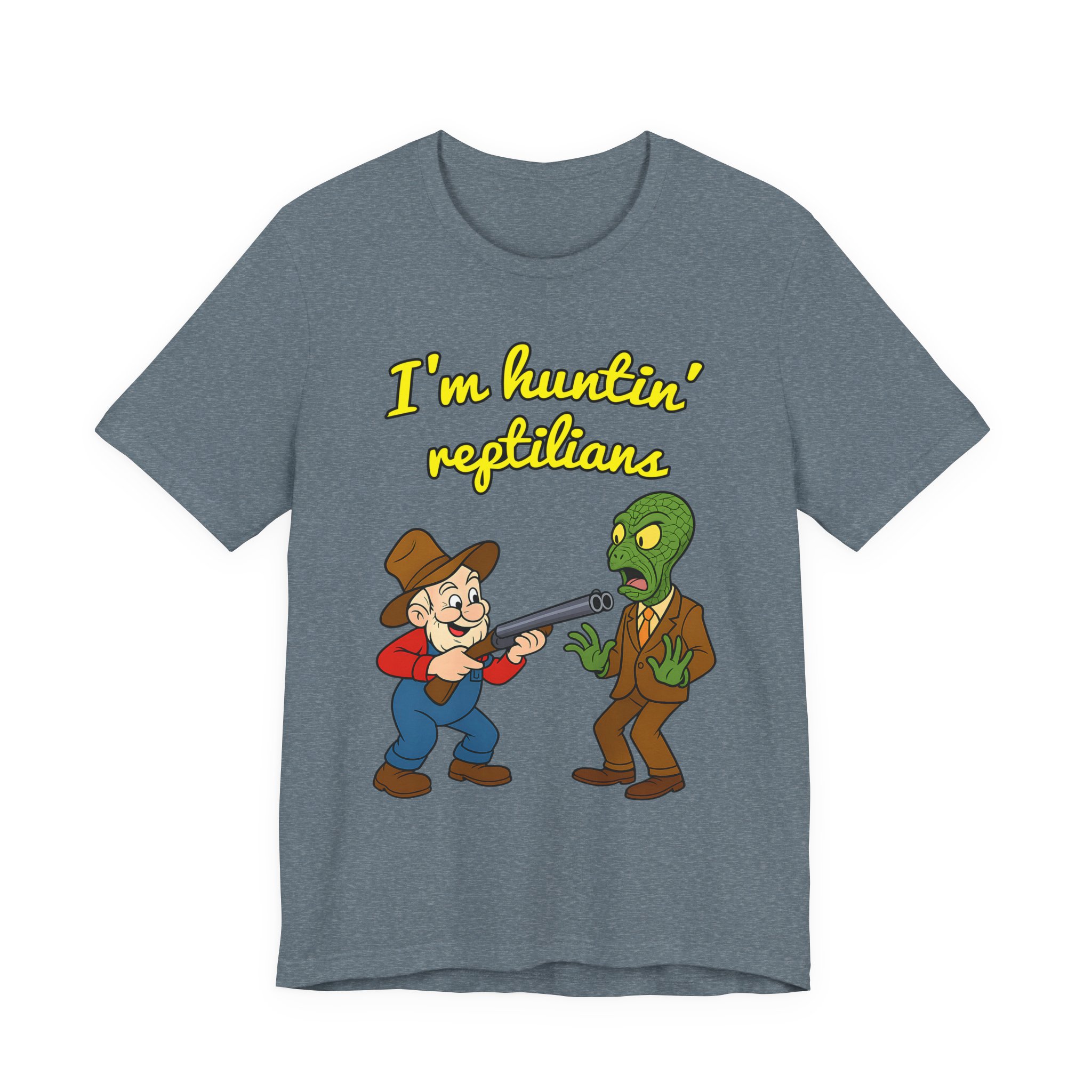 Wolfgang Roseworth "I'm Huntin' Reptilians" Unisex Jersey Short Sleeve Tee - Image 41