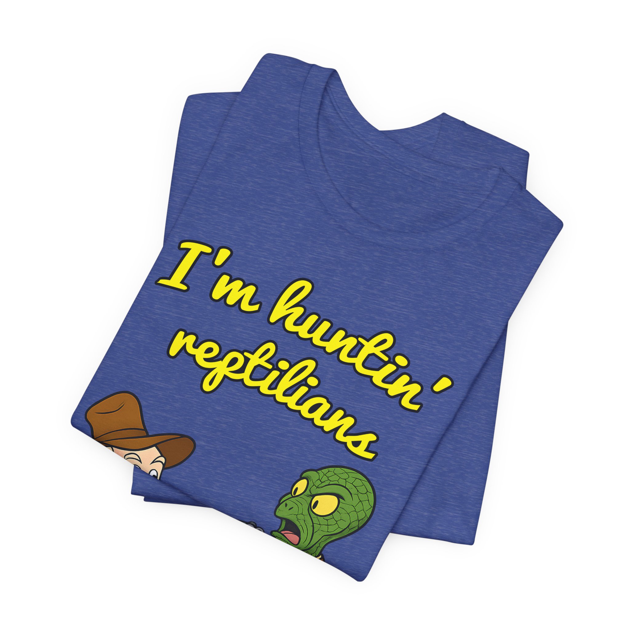 Wolfgang Roseworth "I'm Huntin' Reptilians" Unisex Jersey Short Sleeve Tee - Image 39