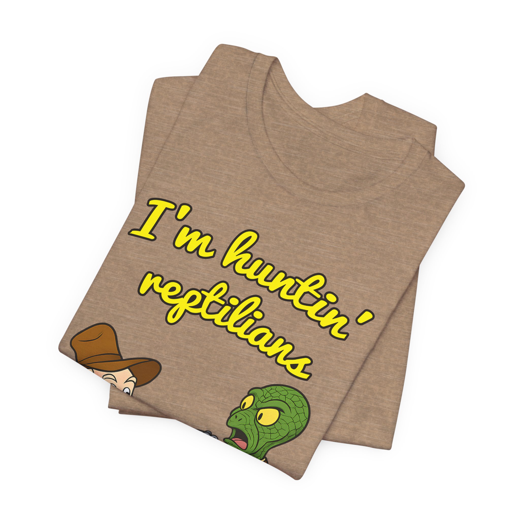 Wolfgang Roseworth "I'm Huntin' Reptilians" Unisex Jersey Short Sleeve Tee - Image 3
