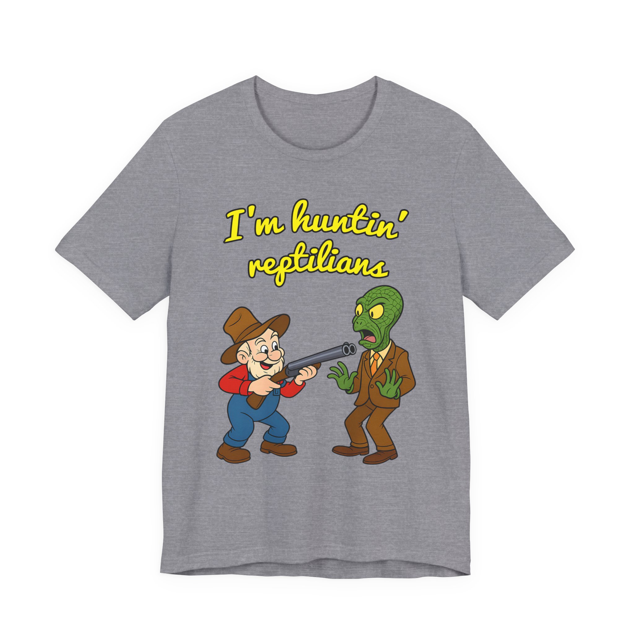 Wolfgang Roseworth "I'm Huntin' Reptilians" Unisex Jersey Short Sleeve Tee - Image 33