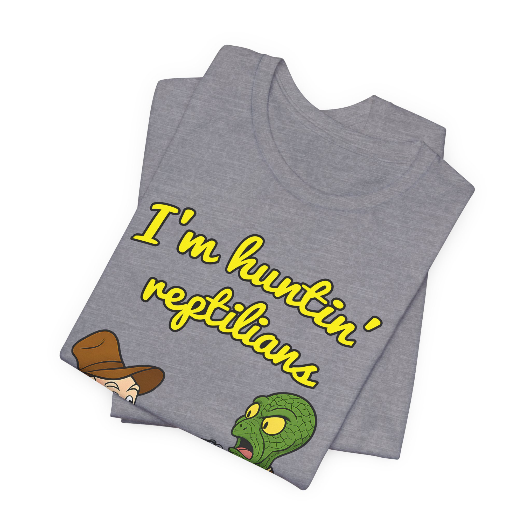 Wolfgang Roseworth "I'm Huntin' Reptilians" Unisex Jersey Short Sleeve Tee - Image 35