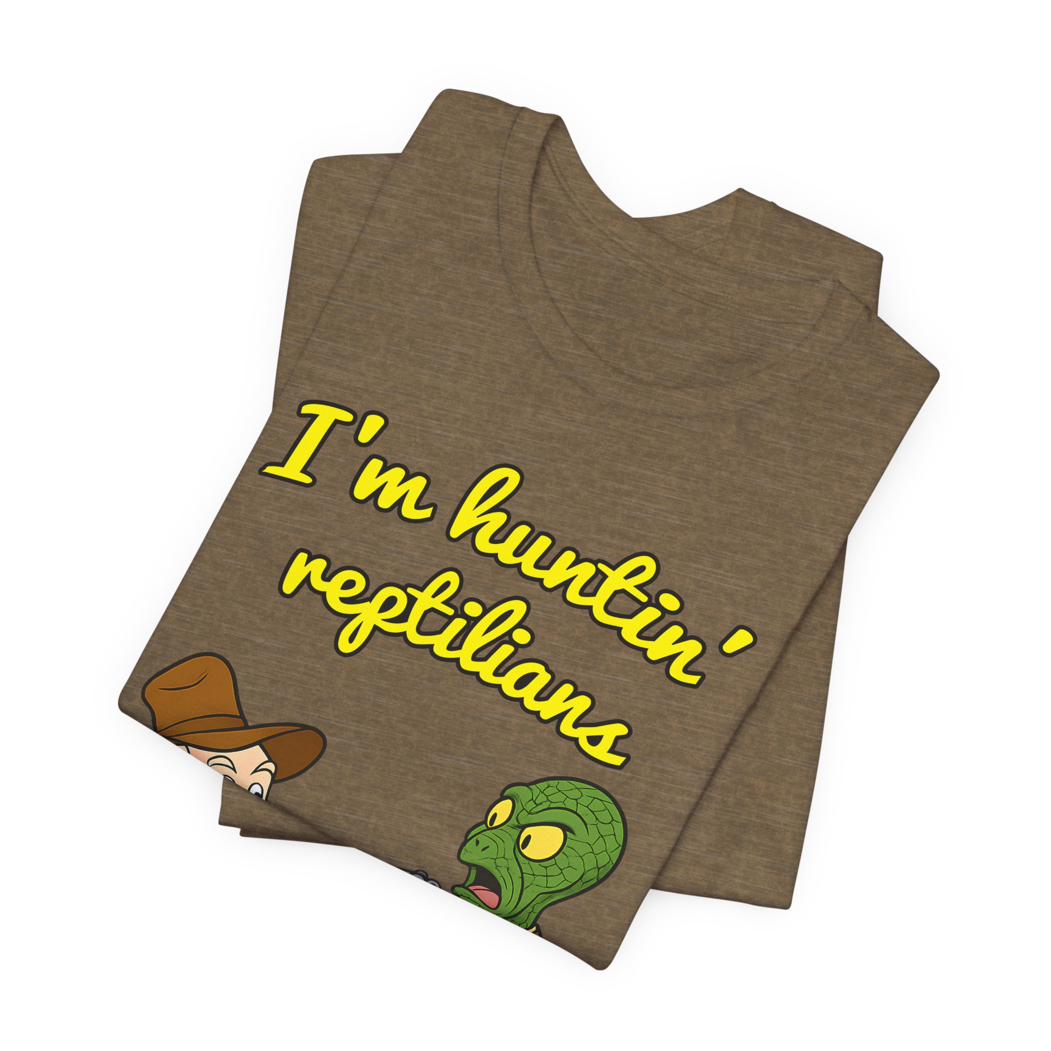Wolfgang Roseworth "I'm Huntin' Reptilians" Unisex Jersey Short Sleeve Tee - Image 15