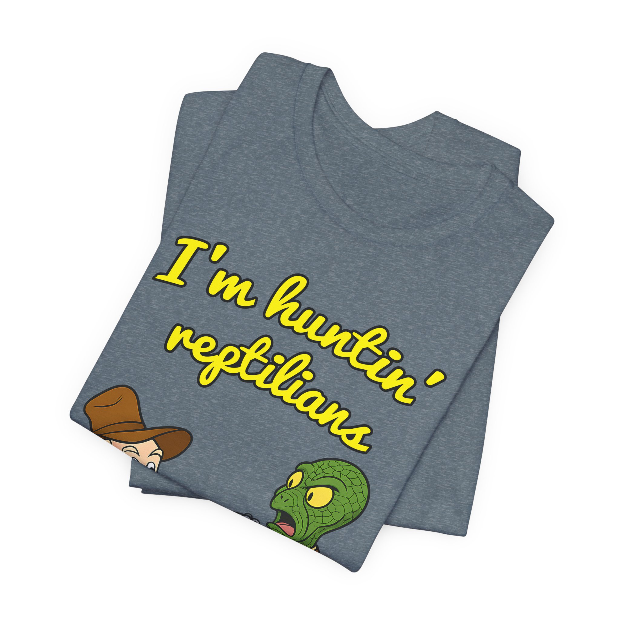 Wolfgang Roseworth "I'm Huntin' Reptilians" Unisex Jersey Short Sleeve Tee - Image 43