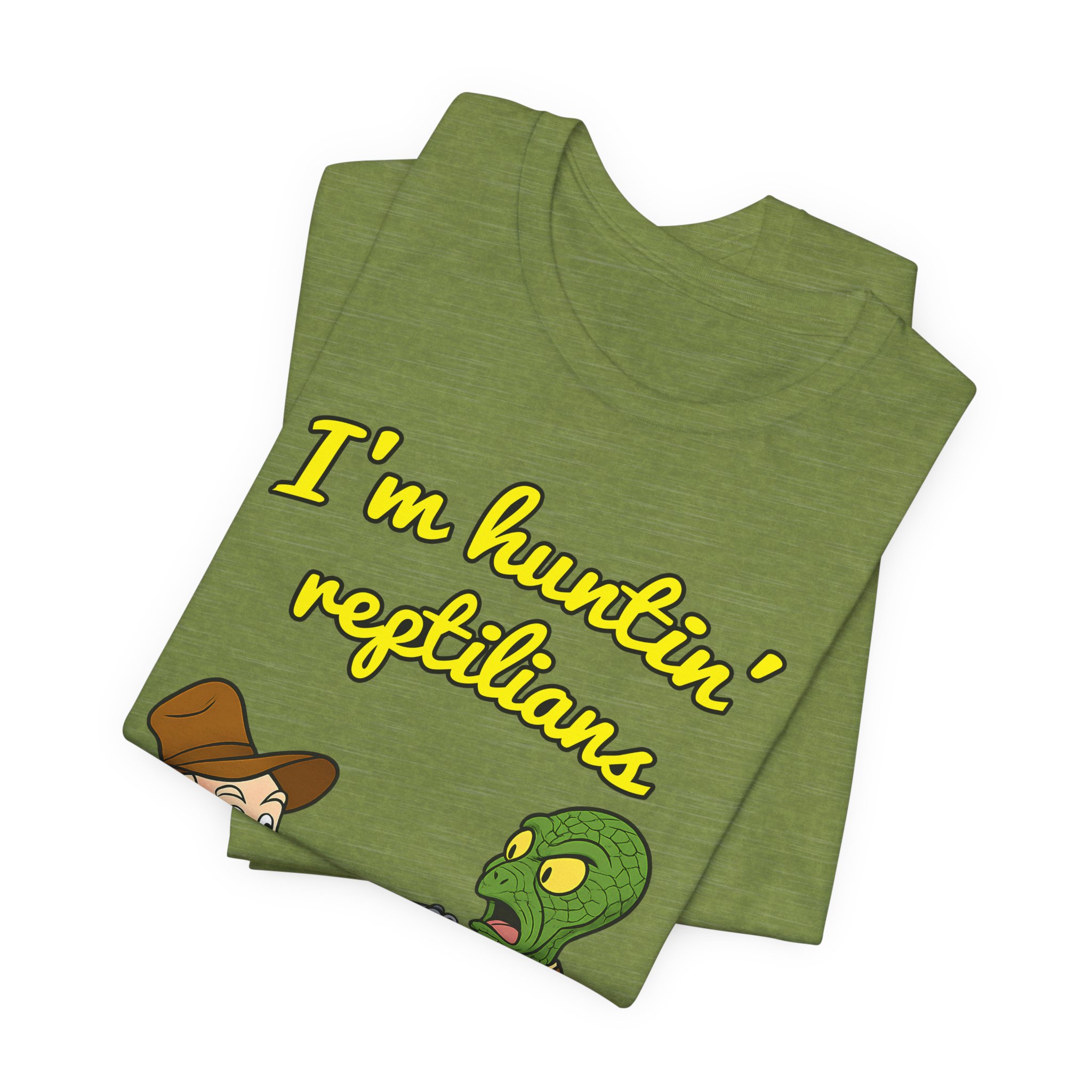 Wolfgang Roseworth "I'm Huntin' Reptilians" Unisex Jersey Short Sleeve Tee - Image 27