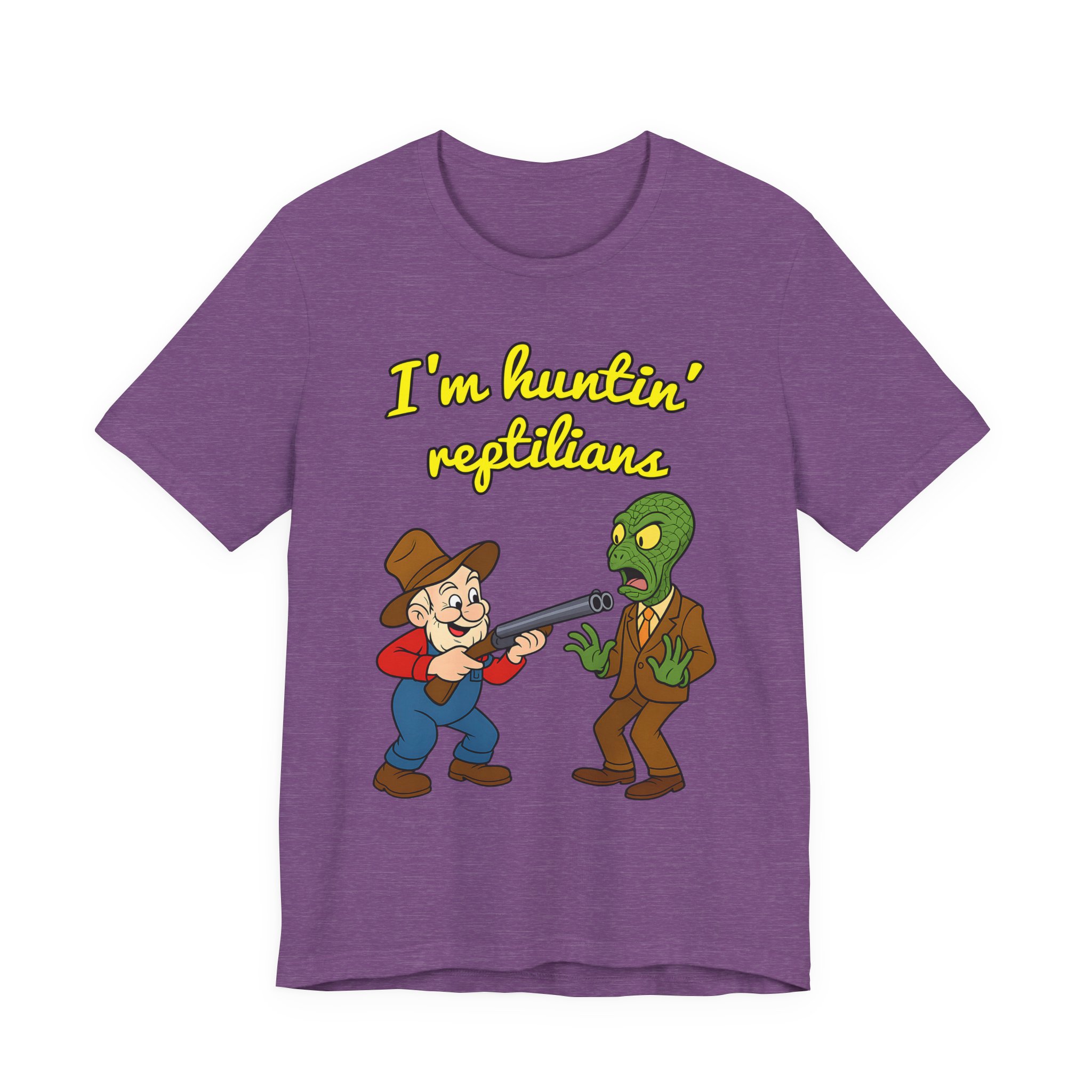 Wolfgang Roseworth "I'm Huntin' Reptilians" Unisex Jersey Short Sleeve Tee - Image 45