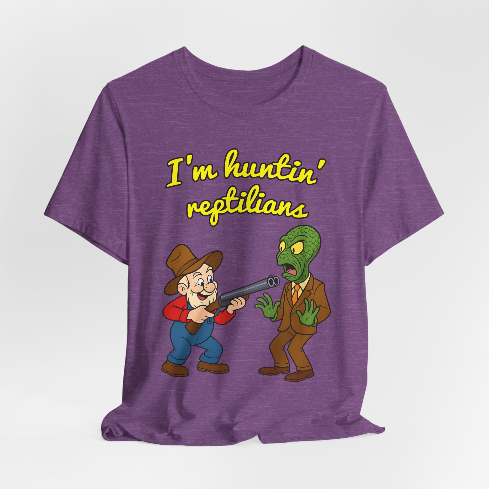 Wolfgang Roseworth "I'm Huntin' Reptilians" Unisex Jersey Short Sleeve Tee - Image 48