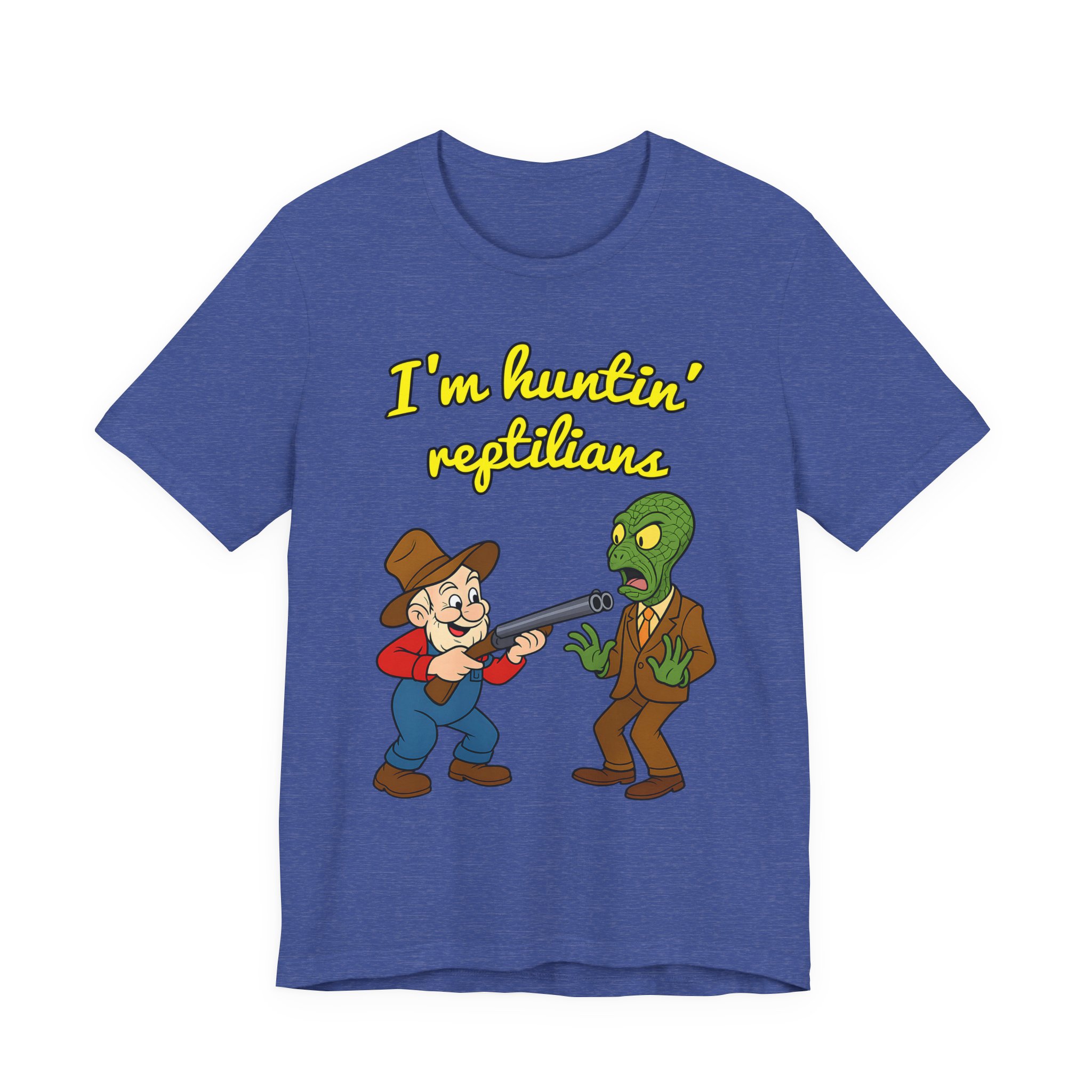 Wolfgang Roseworth "I'm Huntin' Reptilians" Unisex Jersey Short Sleeve Tee - Image 37