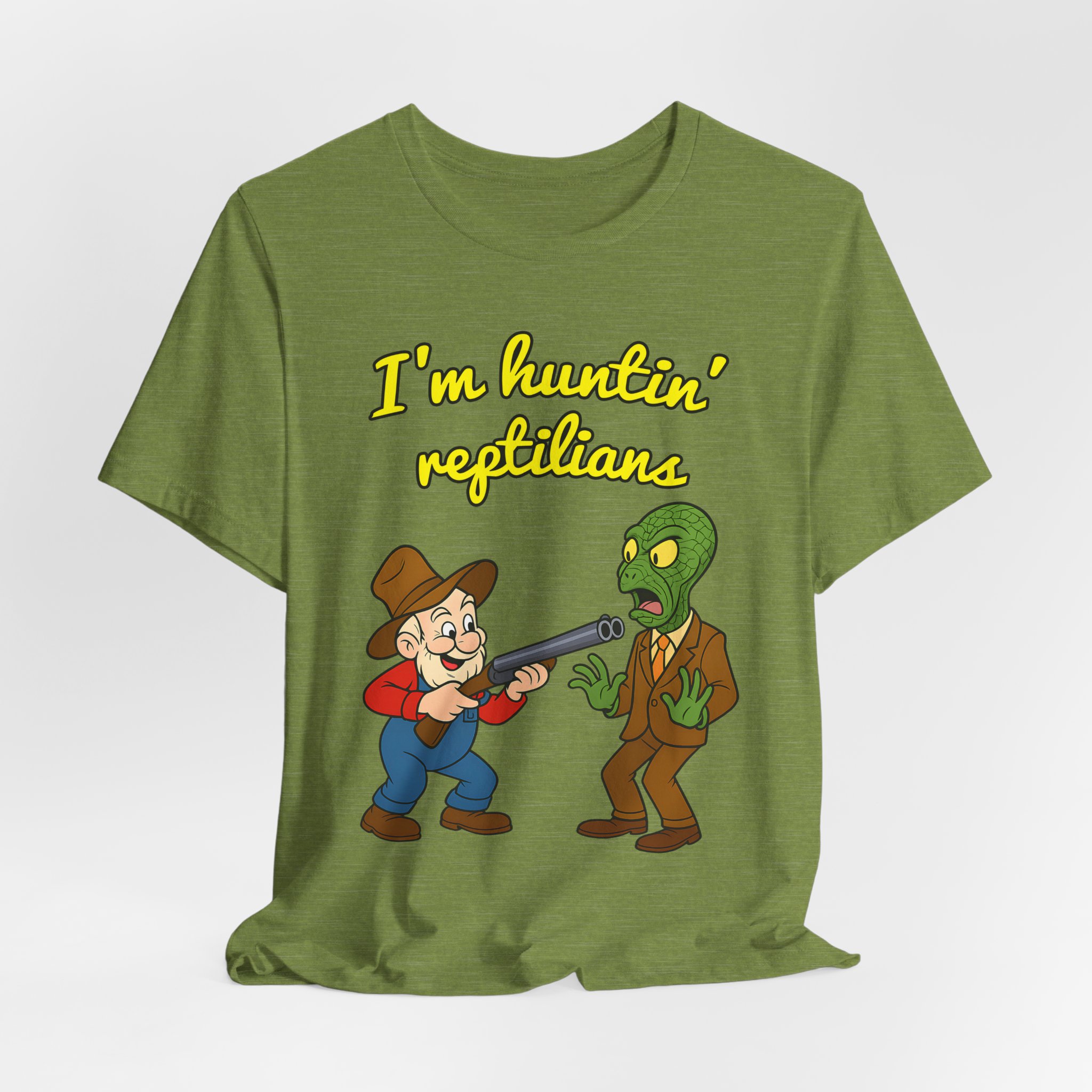 Wolfgang Roseworth "I'm Huntin' Reptilians" Unisex Jersey Short Sleeve Tee - Image 28