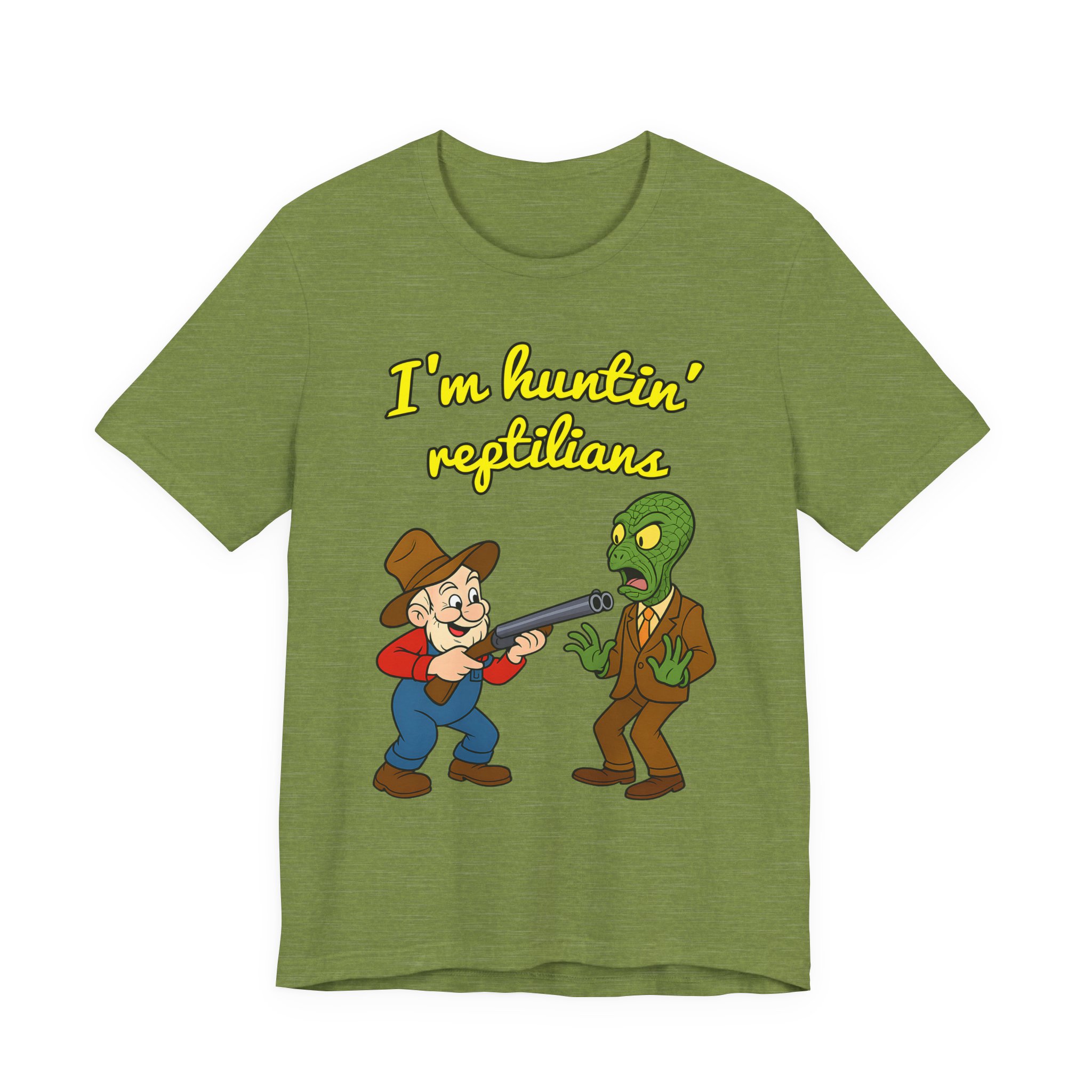 Wolfgang Roseworth "I'm Huntin' Reptilians" Unisex Jersey Short Sleeve Tee - Image 25