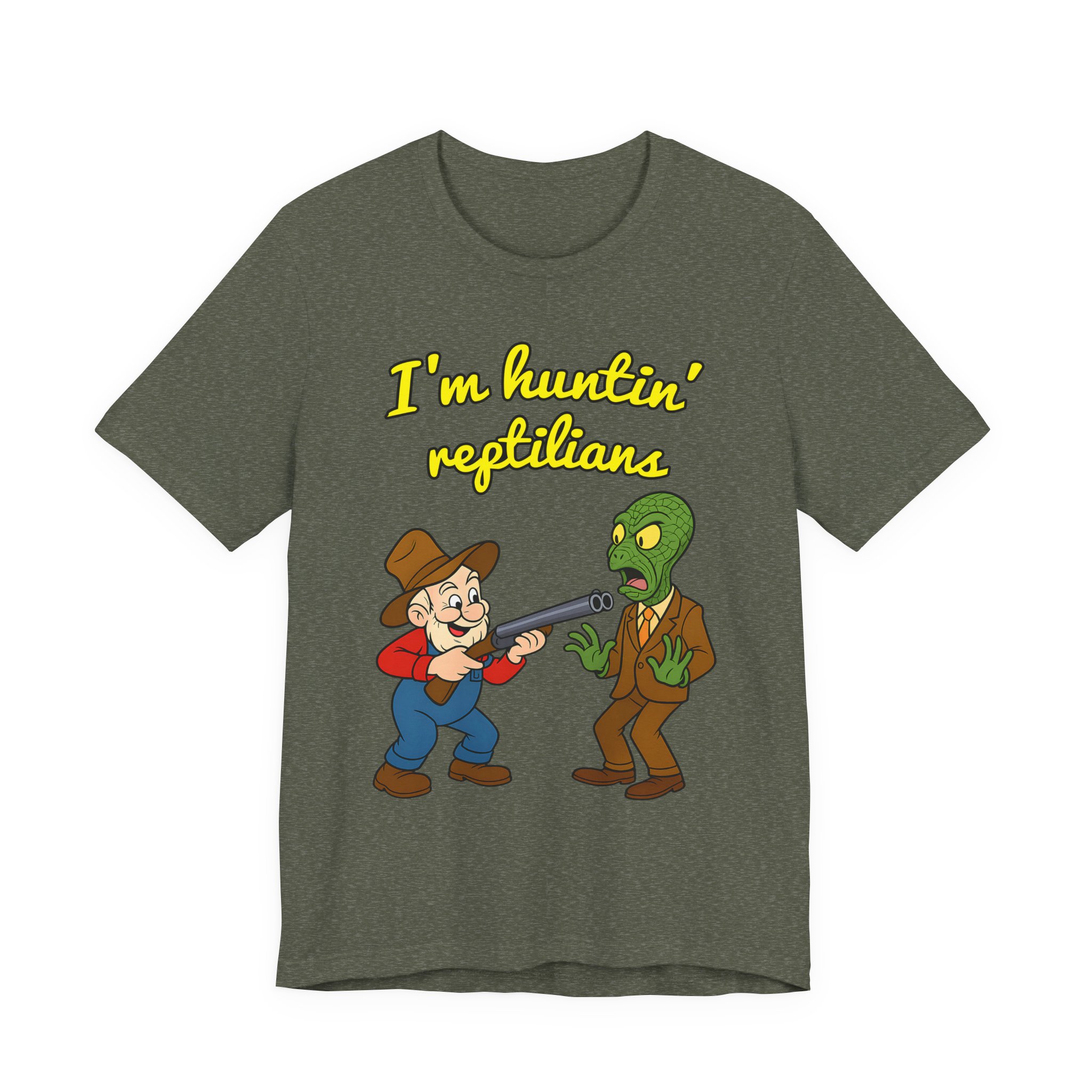Wolfgang Roseworth "I'm Huntin' Reptilians" Unisex Jersey Short Sleeve Tee - Image 29