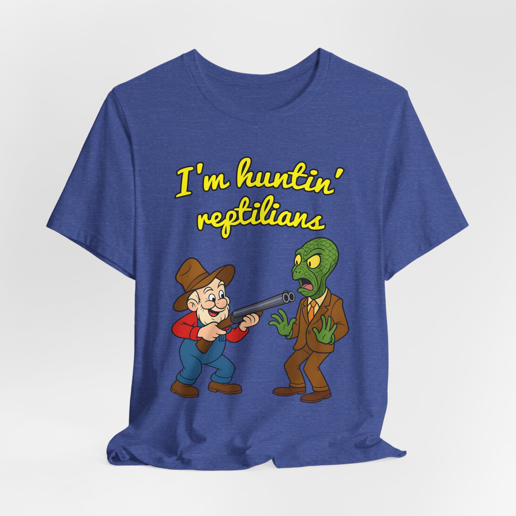 Wolfgang Roseworth "I'm Huntin' Reptilians" Unisex Jersey Short Sleeve Tee - Image 40